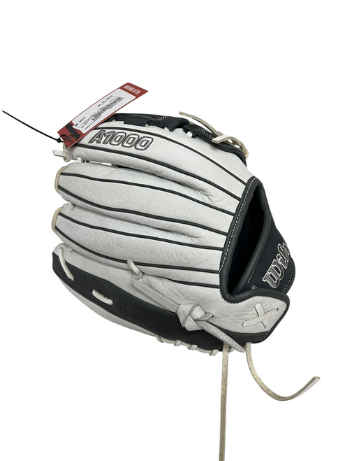 Vist Large View of Product Image Which is Used Wilson A1000 A10RF24P12 BB/SB Glove RH Throw White 12"