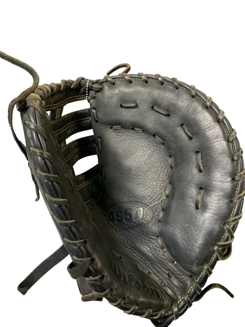 Vist Large View of Product Image Which is Used Wilson A950 BB/SB First Base RH Throw Black 12"
