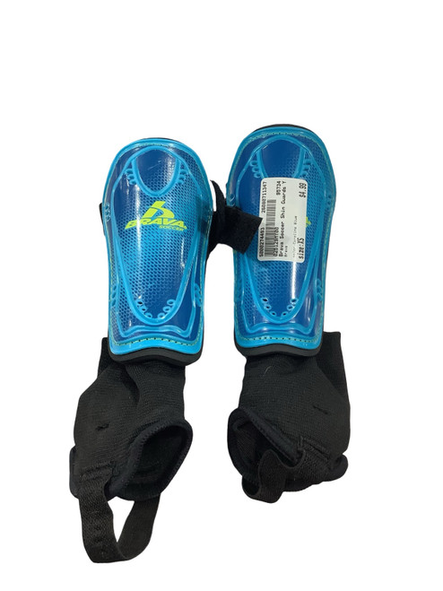 Vist Large View of Product Image Which is Used Brava Soccer Shin Guards Youth Carolina Blue XS