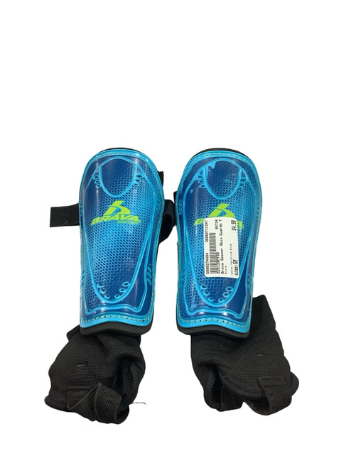 Vist Large View of Product Image Which is Used Brava Soccer Shin Guards Youth Carolina Blue SM