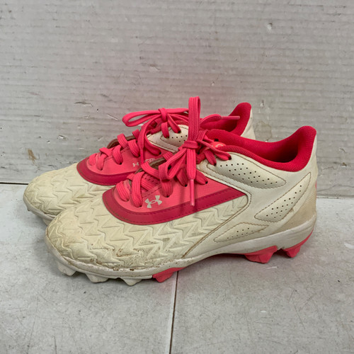 Vist Large View of Product Image Which is Used Under Armour BSBL BB/SB Cleats Pink Junior 02