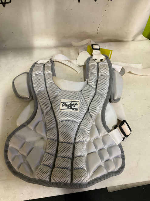 Vist Large View of Product Image Which is Used Rawlings CATCHERS CHEST Catchers Chest Protector White Junior