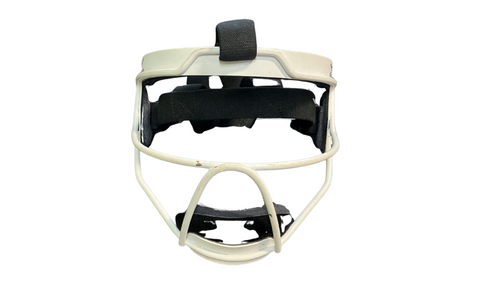 Vist Large View of Product Image Which is Used Mizuno SOFTBALL BB/SB Fielders Mask White Fits all