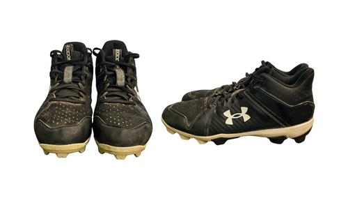 Vist Large View of Product Image Which is Used Under Armour LEADOFF BB/SB Cleats Black Senior 11