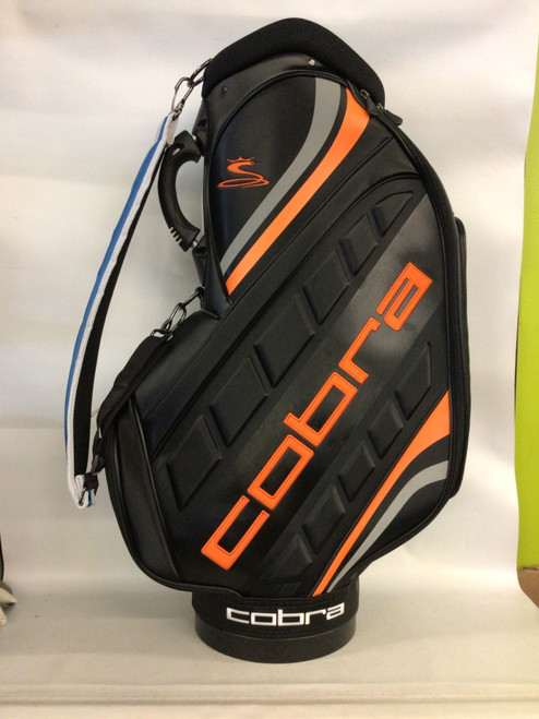 Vist Large View of Product Image Which is Used Cobra ONE LENGTH DEMO BAG Mens Cart Bag White/Royal/Red