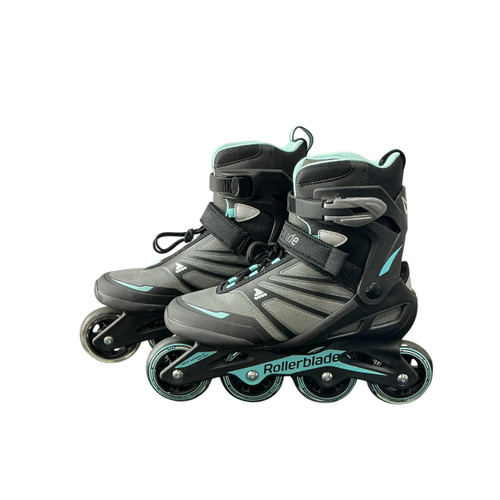 Vist Large View of Product Image Which is Used Rollerblade SZ 9 ROLLERBLADE ZETRABLADE Senior Roller Quad Skates Black Senior 9