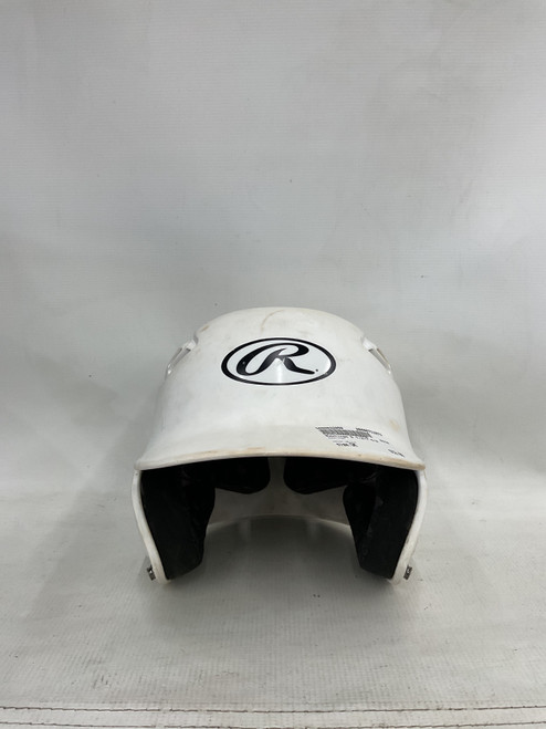 Vist Large View of Product Image Which is Used Rawlings Batting Helmet No Mask White SM