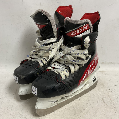 Vist Large View of Product Image Which is Used CCM JETSPEED FT4 PRO Senior Hockey Skate White/Black/Red Senior 7.5