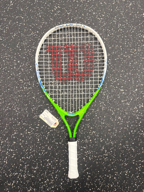 Vist Large View of Product Image Which is Used Wilson US OPEN 21 Junior Tennis Racquet Green 21"