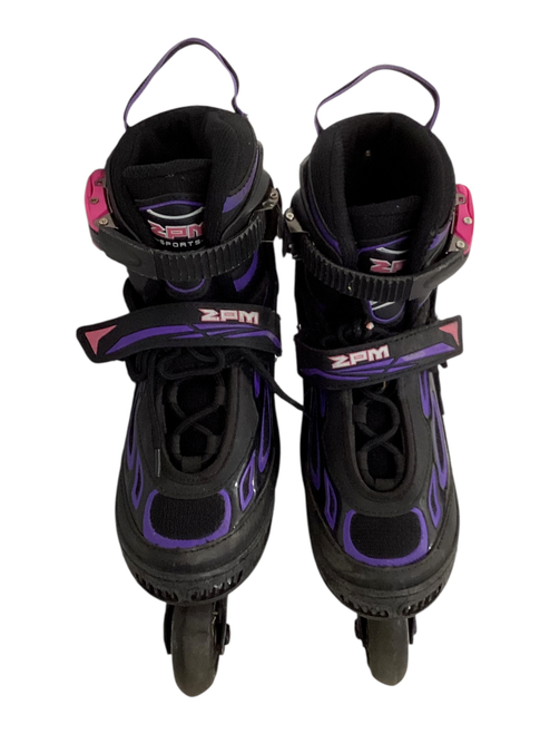 Vist Large View of Product Image Which is Used ZPM ABEC-7 Senior Rec Fitness Skates Black 