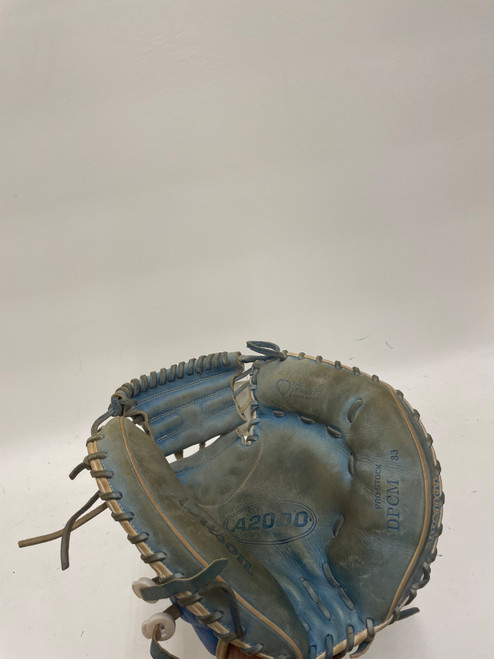 Vist Large View of Product Image Which is Used Wilson A2000 DPCM 33 BB/SB Catchers RH Throw Royal Blue 33"