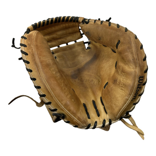 Vist Large View of Product Image Which is Used Wilson A2000 DPCM 33 RHT MITT BB/SB Catchers RH Throw Tan 33"