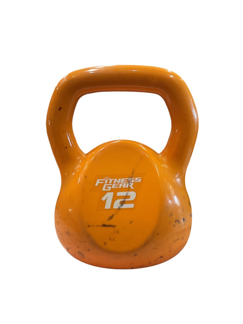 Vist Large View of Product Image Which is Used Fitness Gear Kettle Dumbbell (Each) Orange 12 lb