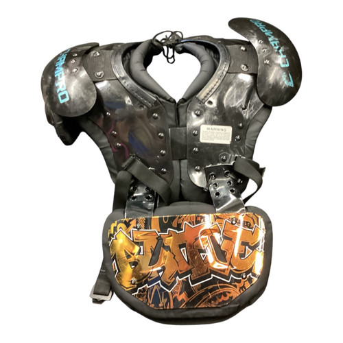 Vist Large View of Product Image Which is Used Champro SCORPION FB Shoulder Pads Black SM
