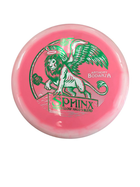 Vist Large View of Product Image Which is Used Innova SPHINX PHOTO GLOW HALO S-BLEND Disc Golf Driver 165g
