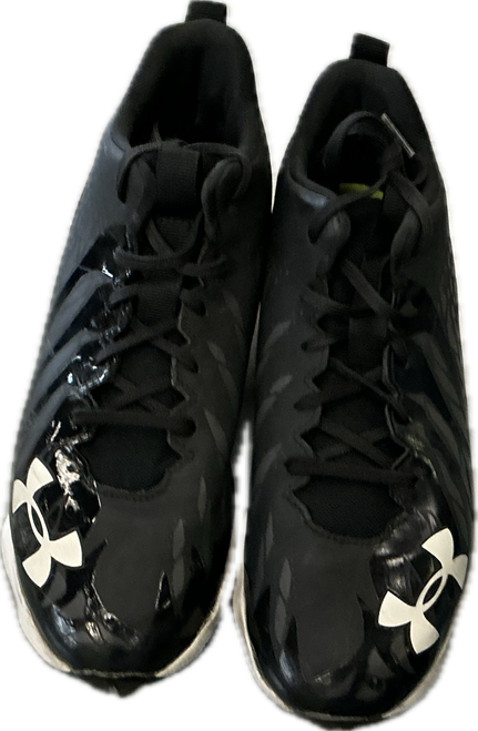 Vist Large View of Product Image Which is Used Under Armour Jr FB Cleats Black Junior 05