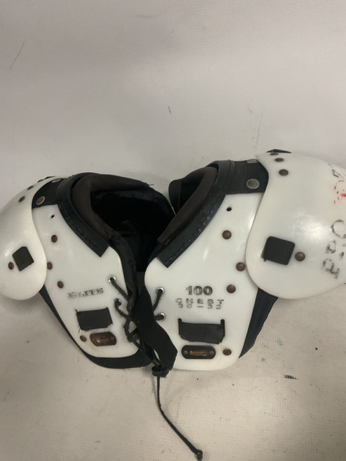 Vist Large View of Product Image Which is Used PROZONE ELITE 100 FB Shoulder Pads White MD