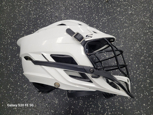 Vist Large View of Product Image Which is Used Cascade S YOUTH Lacrosse Helmet White SM