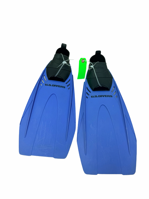 Vist Large View of Product Image Which is Used US Divers PACIFICA FINS SZ 3 - 4 1/2 Swim Fins Royal Blue Snorkel Fins