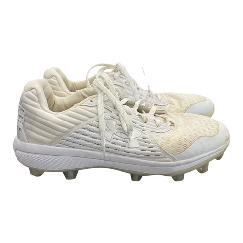 Vist Large View of Product Image Which is Used Under Armour YARD SZ 9 BB/SB Cleats White Senior 9
