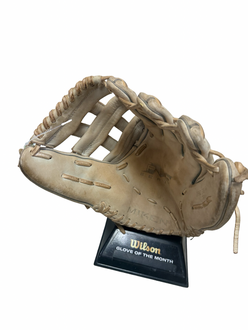 Vist Large View of Product Image Which is Used Miken PRO SERIES PRO130-WW Leather Softball Glove RH Throw Grey 13"