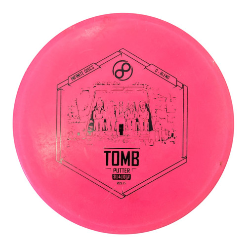 Vist Large View of Product Image Which is Used Infinite Discs D-BLEND TOMB Disc Golf Putter Neon Pink 175g