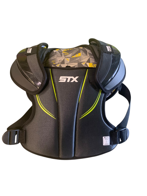 Vist Large View of Product Image Which is Used STX STALLION 200+ Lacrosse Shoulder Pads Black MD