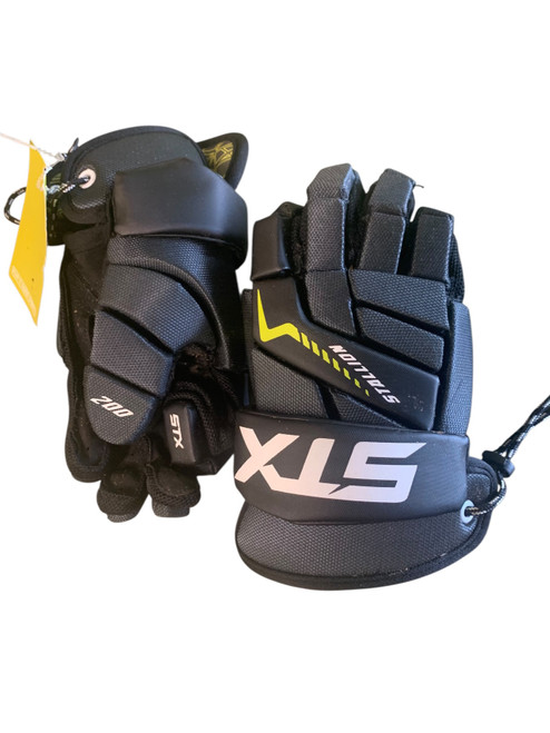 Vist Large View of Product Image Which is Used STX STALLION Lacrosse Gloves Junior Black MD