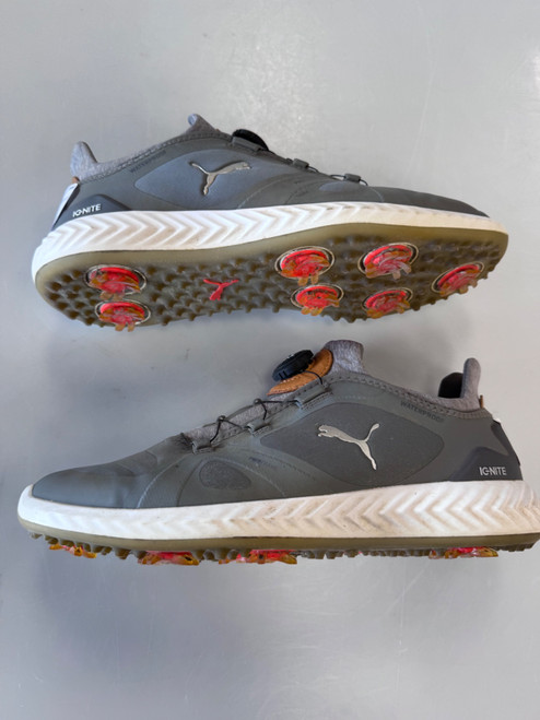 Vist Large View of Product Image Which is Used Puma Mens Golf Shoes Grey Senior 8.5