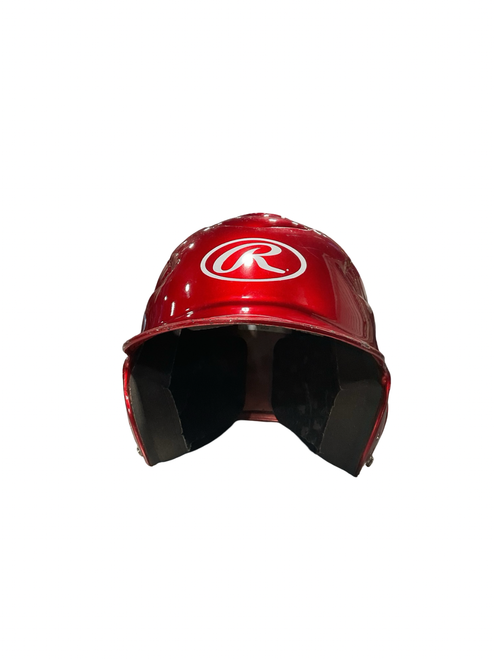 Vist Large View of Product Image Which is Used Rawlings 6 1/2 - 7 1/2 Batting Helmet No Mask Red One Size