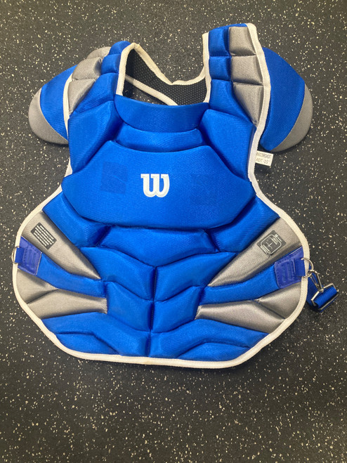 Vist Large View of Product Image Which is Used Wilson WTA4603 Catchers Chest Protector Royal Blue Adult