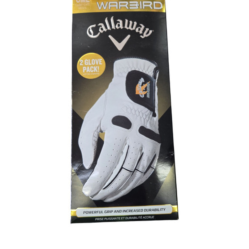 Vist Large View of Product Image Which is Used Callaway WARBIRD LH GLOVE M/L Mens Golf Glove White M/L