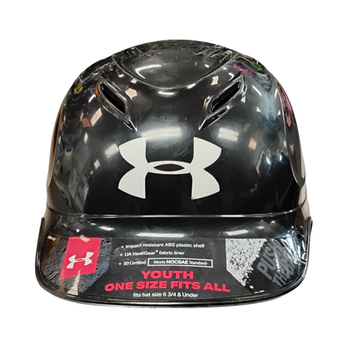 Vist Large View of Product Image Which is Used Under Armour UABH110 Batting Helmet No Mask Black SM