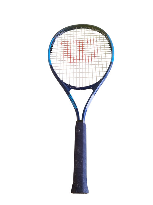 Vist Large View of Product Image Which is Used Wilson ULTRA POWER XL Adult Tennis Racquet Navy Blue Unknown