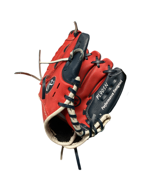 Vist Large View of Product Image Which is Used Rawlings PLAYERS SERIES BB/SB Glove RH Throw Red 9"
