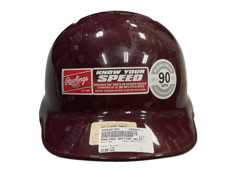 Vist Large View of Product Image Which is USED Rawlings BATTING HELMET Batting Helmet No Mask Maroon LG