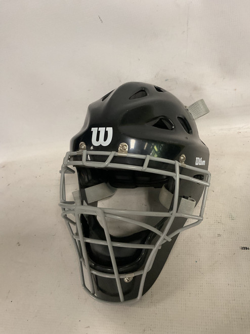 Vist Large View of Product Image Which is Used Wilson CATCHERS MASK Catchers Helmet w/Mask Black One Size