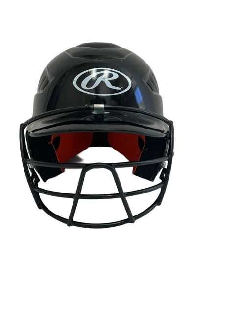 Vist Large View of Product Image Which is Used Rawlings CFBHN-R2 OS Batting Helmet w/Mask