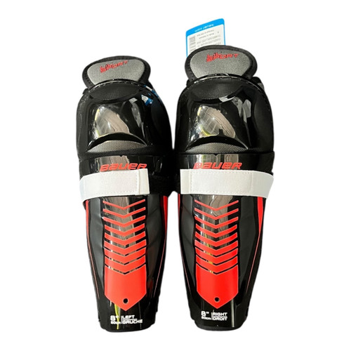 Vist Large View of Product Image Which is Used Bauer LIL SPORT Youth Shin Guards Black 8"