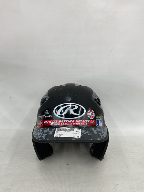 Vist Large View of Product Image Which is Used Rawlings HELMET Batting Helmet No Mask Black SM