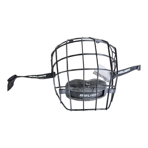Vist Large View of Product Image Which is Used Bauer X CAGE LG Hockey Wire Mask Black LG
