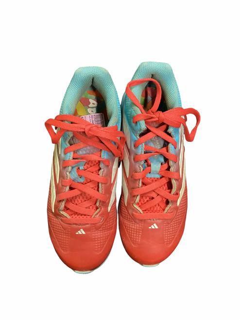 Vist Large View of Product Image Which is Used Adidas ADIZERO IMPACT BB/SB Cleats Royal Blue And Red Junior 02