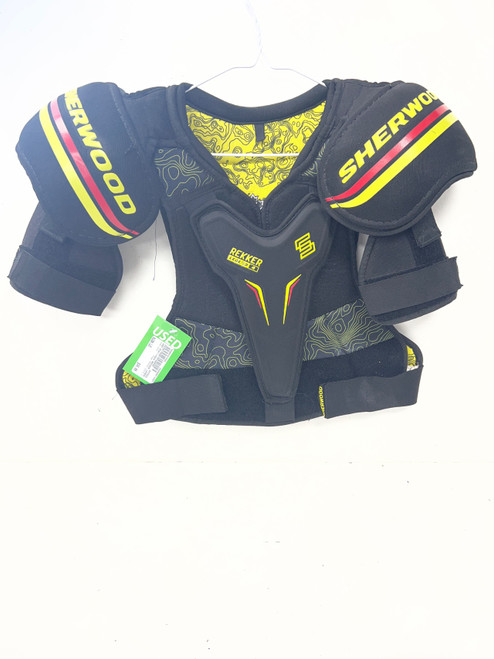 Vist Large View of Product Image Which is Used Sher-wood REKKER LEGEND 4 Junior Shoulder Pads LG