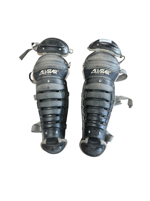 Vist Large View of Product Image Which is Used All Star SHIN GUARDS Catchers Leg Guards Black Junior