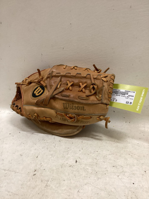 Vist Large View of Product Image Which is Used Wilson A2245 BB/SB Glove RH Throw Brown 12"