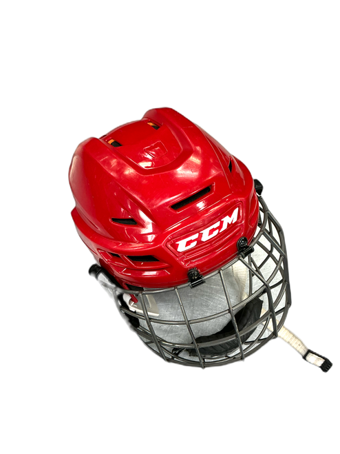 Vist Large View of Product Image Which is Used CCM 710 Helmet Cage Combo Red SM