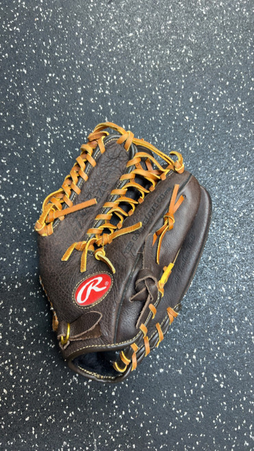 Vist Large View of Product Image Which is Used Rawlings PPE1225TBR RH Throw Fastpitch Gloves Brown 12 1/4"