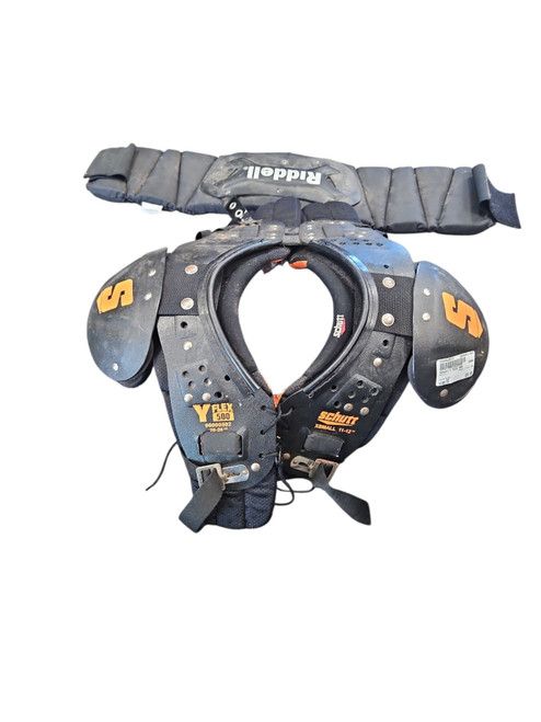 Vist Large View of Product Image Which is Used Schutt Y FLEX 500 FB Shoulder Pads Black XS