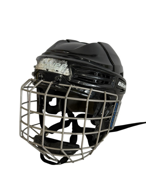 Vist Large View of Product Image Which is Used CCM Youth Hockey Helmet w Cage FM580 Black SM