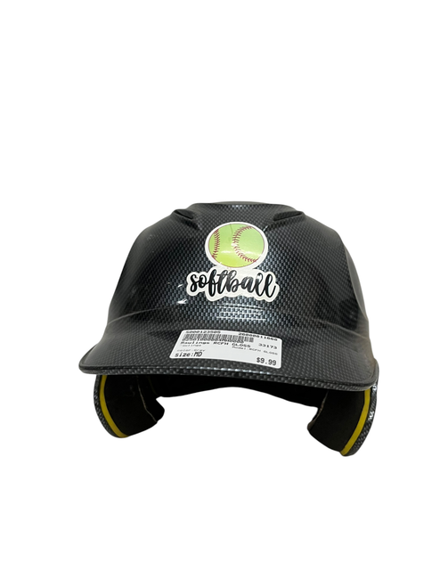 Vist Large View of Product Image Which is Used Rawlings RCFH GLOSS Batting Helmet No Mask Grey MD